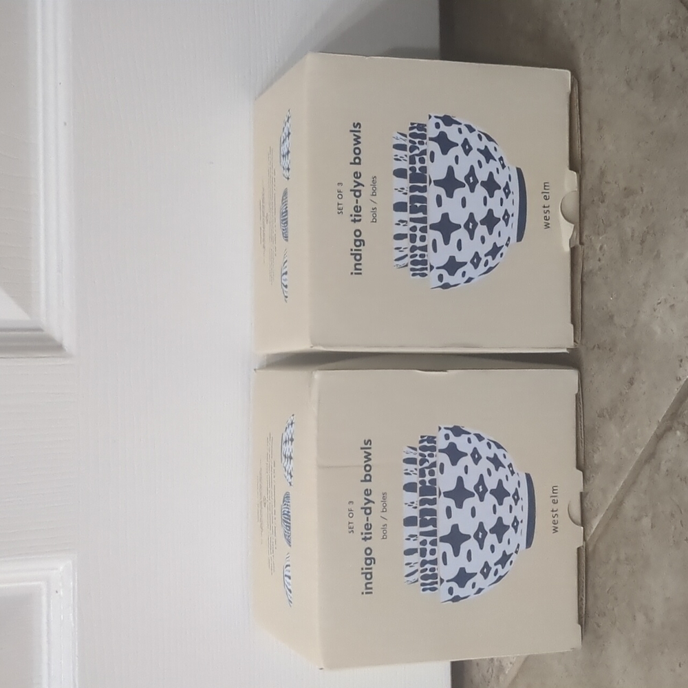 West Elm Indigo Tie Dye Bowl Set